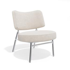 Sillón de salón pana crudo