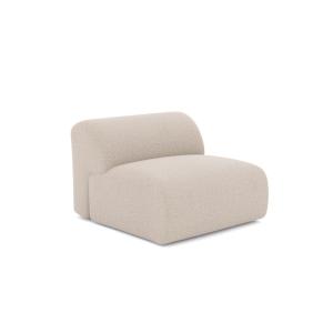 Sillón de salón sin reposabrazos tejido tramado beige