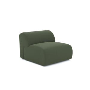 Sillón de salón sin reposabrazos tejido tramado verde oliva…