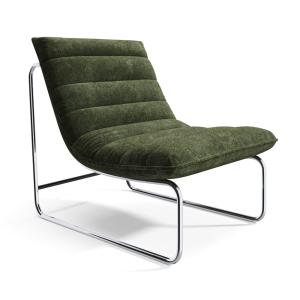 Sillón de salón terciopelo texturizado kaki