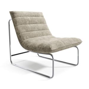 Sillón de salón terciopelo texturizado topo