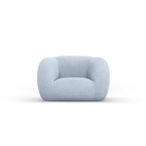 Sillón de tejido bouclé azul claro