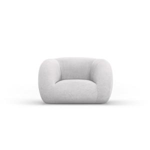 Sillón de tejido bouclé gris claro