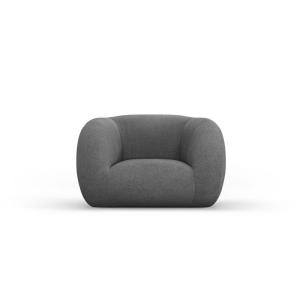 Sillón de tejido bouclé gris oscuro