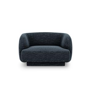 Sillón de tejido chenilla azul regio