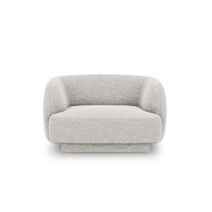 Sillón de tejido chenilla gris claro