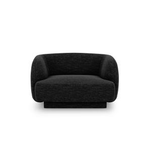 Sillón de tejido chenilla negro