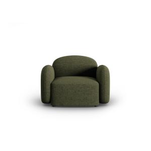 Sillón de tejido chenilla verde jaspeado