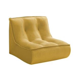 Sillón de tela 90x80x70 cm amarillo