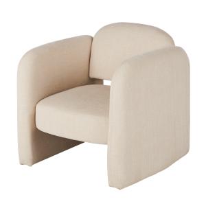 Sillón de tela beige