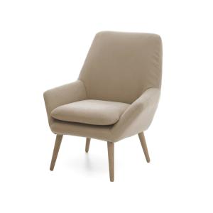 Sillón de tela beige 70x70h95 cm