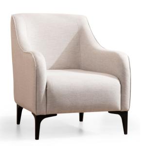 Sillón de tela blanco roto