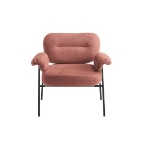 Sillón de tela color óxido 80x79 75h cm