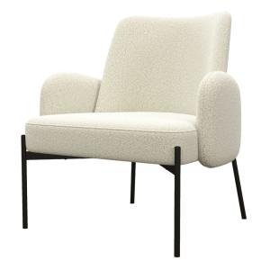 Sillón de tela Cozy Ecru