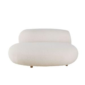 Sillón de tela de rizo beige 1/2 plazas