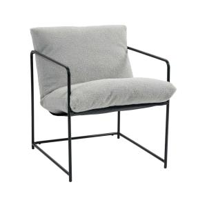 Sillón de tela gris 61x67h75 cm