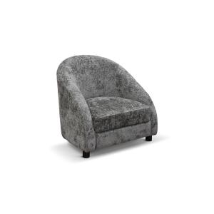Sillón de tela gris bajo