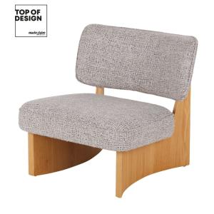Sillón de tela gris claro