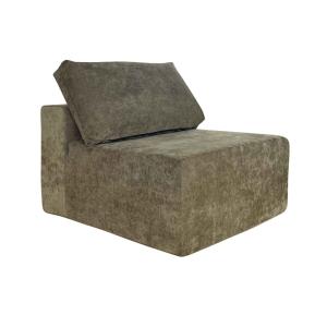 Sillón de tela para sofá modular verde L 100 cm
