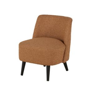 Sillón de tela rizada en color marrón