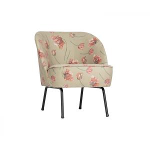 Sillón de terciopelo con estampado de amapolas