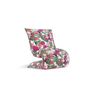 Sillón de terciopelo estampado rosas de jardín