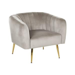 Sillón de terciopelo gris pardo