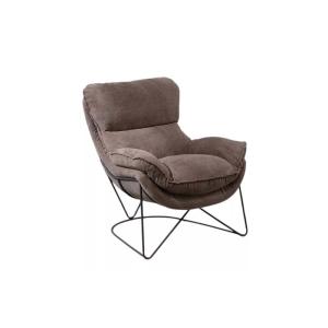 Sillón de terciopelo suave en marrón
