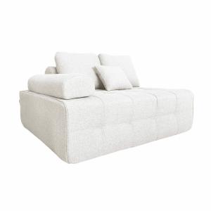 Sillón derecho para sofá modular de tela crudo L 140 cm