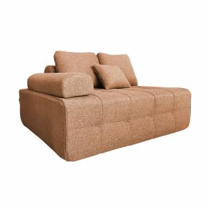 Sillón derecho para sofá modular de tela terracota L 140 cm…