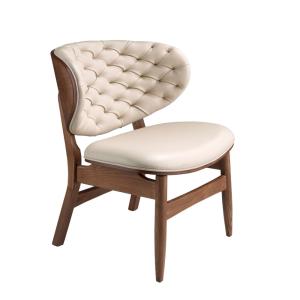 Sillón elegante de polipiel arena