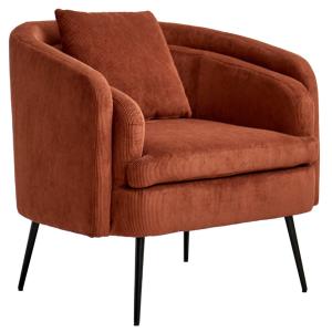 Sillón escandinavo 1 plaza en  pana terracota