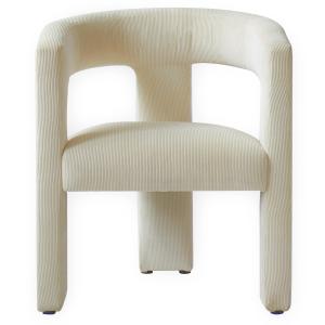 Sillón escandinavo 1 plaza en terciopelo beige