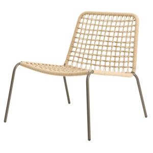 Sillón exterior metal con  cuerda tejida  72,5 x 74,5 cm