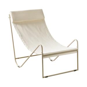 Sillón exterior tela beige 61 x 76 cm