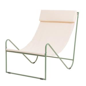 Sillón exterior tela verde 61 x 76 cm
