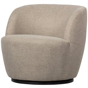 Sillón giratorio de diseño en tejido - natural