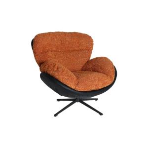 Sillón giratorio de hierro en color negro mate de 98x94x93c…