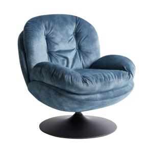 Sillón giratorio  Terciopelo Azul oscuro