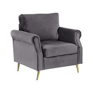 Sillón gris oscuro terciopelo