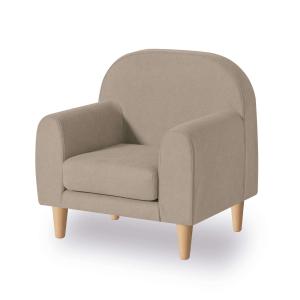 Sillón infantil individual en tela beige