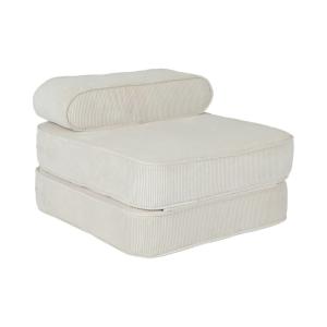 Sillón infantill de pana desplegable, crema