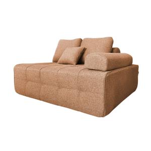 Sillón izquierdo para sofá modular de tela terracota L 140…