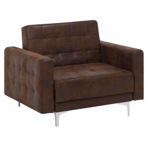 Sillón marrón piel sintética