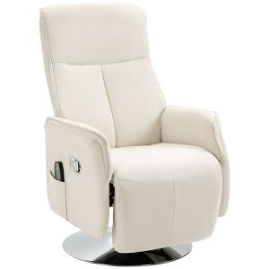 Sillón masaje eléctrico 68.5x77x117 cm crema