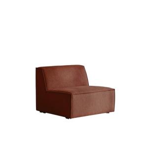 Sillón modular en tejido caoba