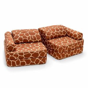 Sillón modular infantil estampado jirafa