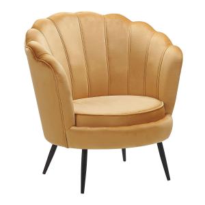 Sillón mostaza terciopelo