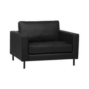 Sillón negro piel