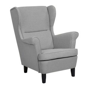 Sillón orejero gris tela